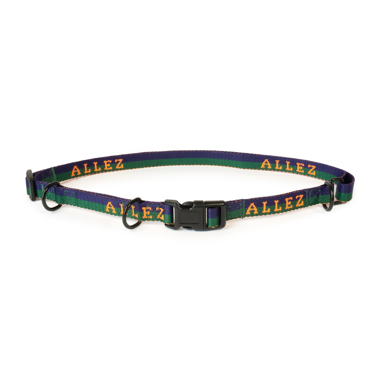 Allez sport dog collar, use as part of the hands free dog walking set, green, blue and orange.